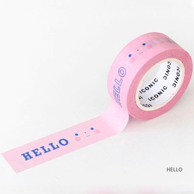 Hello - ICONIC Message pattern paper deco masking tape
