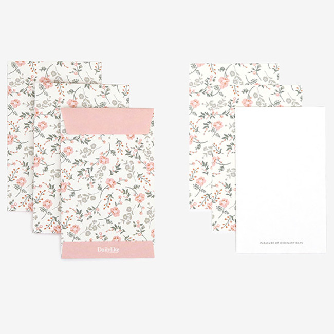 Dailylike Poppy small card and envelope set