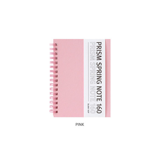 Pink  - Indigo Prism small spiral blank notebook