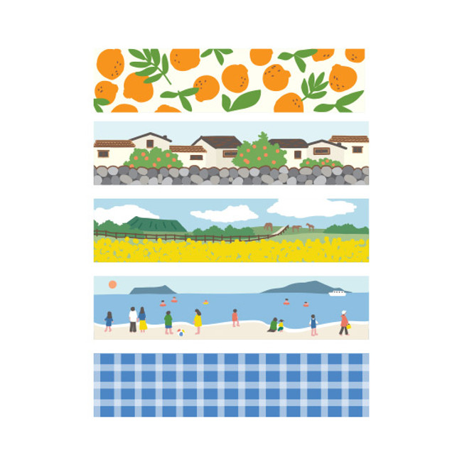 Dailylike Jeju masking seal paper deco sticker 4 sheets set