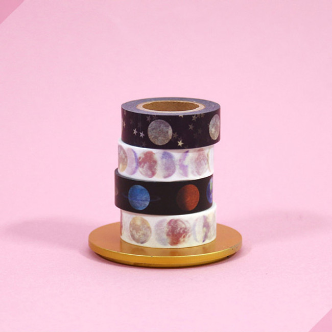 Universe moon 15mm width deco masking tape 02