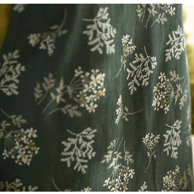 Made of Linen - Dailylike Lace flower pattern linen cross back apron