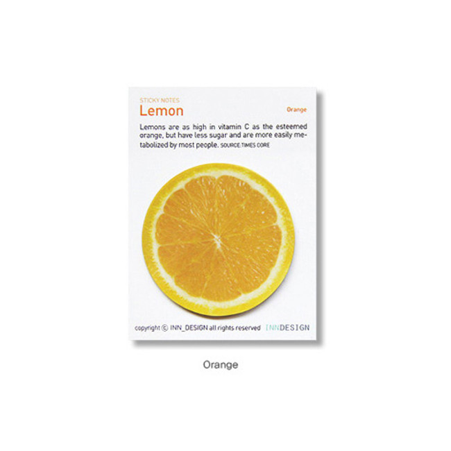 Orange - Inndesign Lemon sticky note 30 sheets