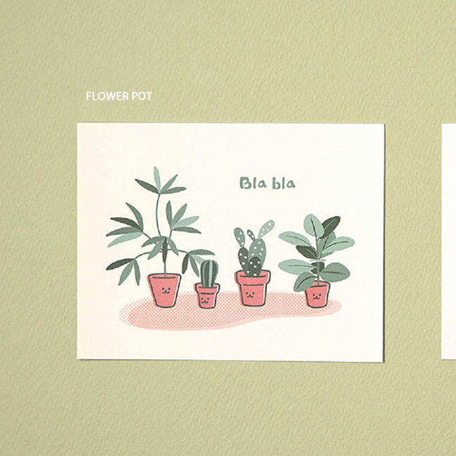Flower pot - Ardium Cute virus message postcard