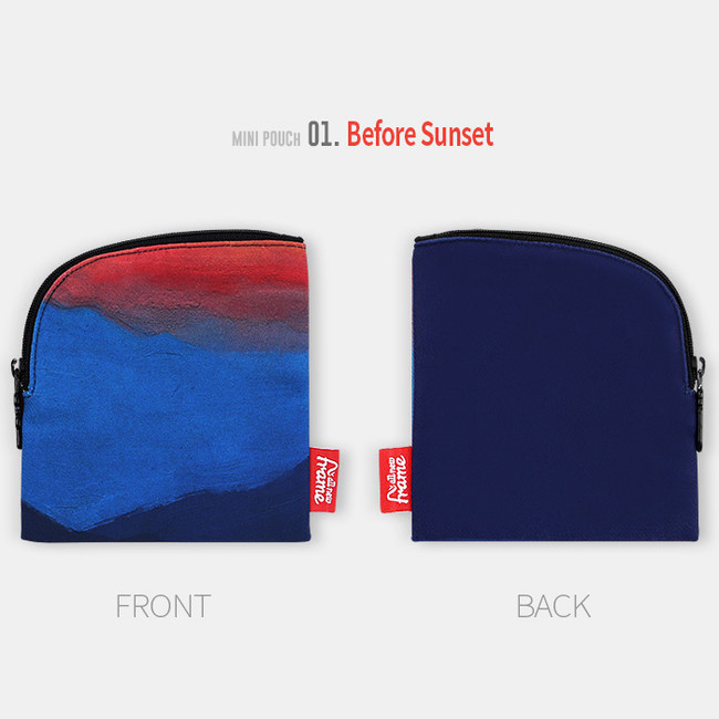 Before sunset - All new frame F collection mini zipper pouch