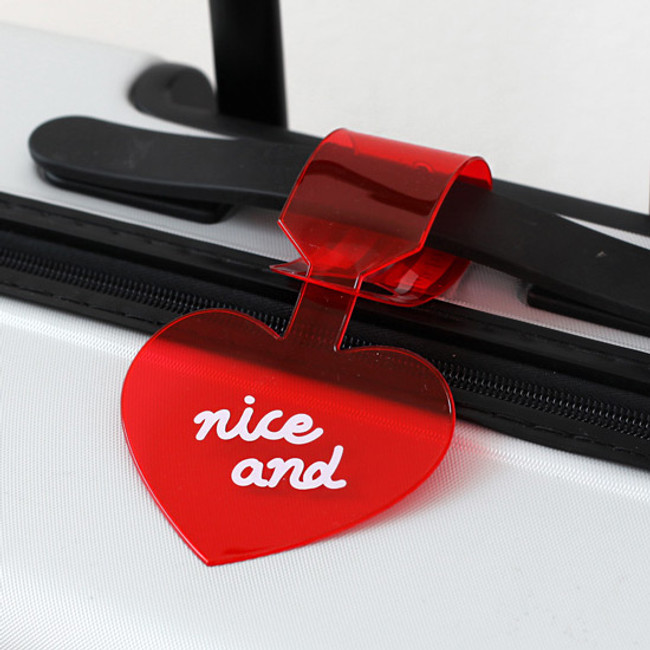 How to use - 2NUL Nice and clear heart travel luggage name tag