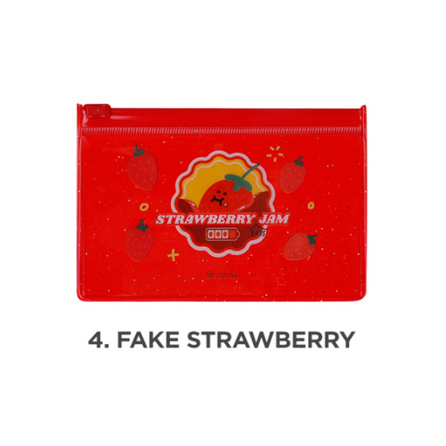 Fake strawberry - Be on D 90s coolkids party small clear zip lock pouch