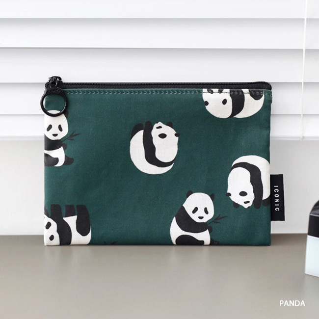 Panda - ICONIC Comely water resistant small flat pouch bag 