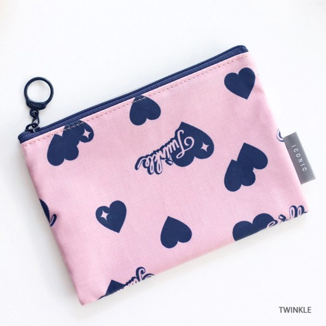 Twinkle - ICONIC Comely water resistant small flat pouch bag 