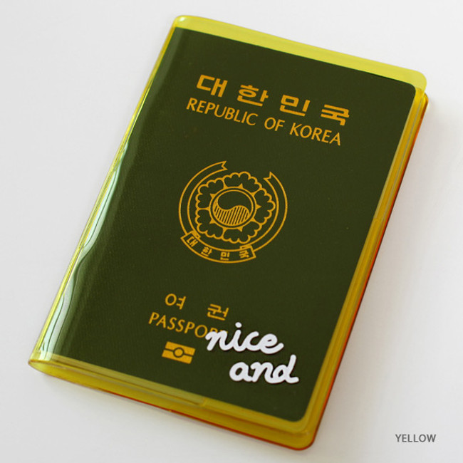 Yellow - 2NUL Nice and clear travel passport case holder