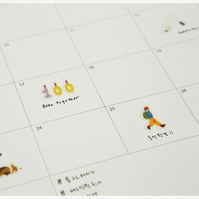 Example of use - Dailylike Travel PVC cute seal sticker for the diary