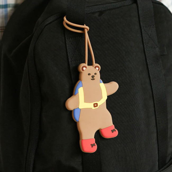 Climbing bear - Dailylike Cute silicone travel luggage name tag