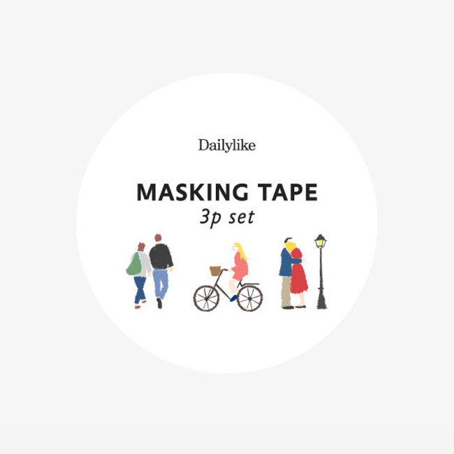 Package - Dailylike Bonjour paper masking tape set of 3