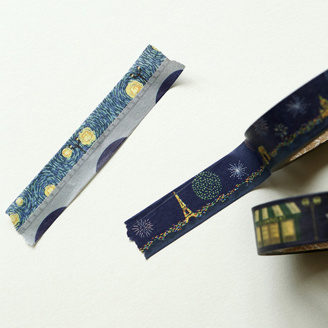 Example of use - Dailylike Midnight paper masking tape set of 3