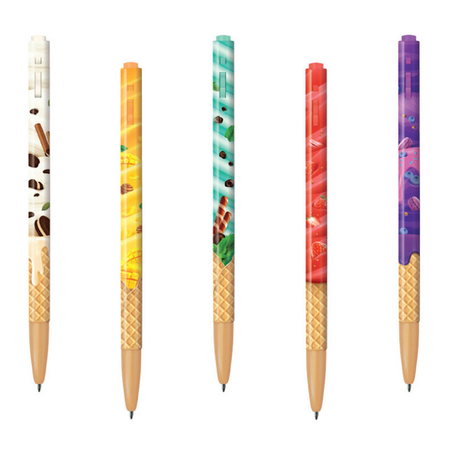 MONAMI 153 icecream knock retractable ballpoint pen set