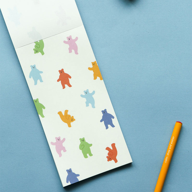 Example of use - Dailylike Jelly bear two way memo writing notepad