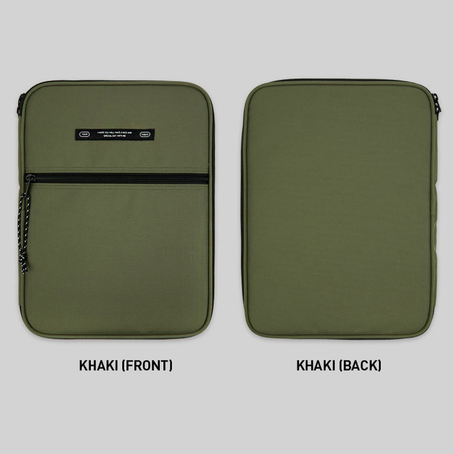 Khaki - BNTP Today tablet PC iPad zipper multi pouch