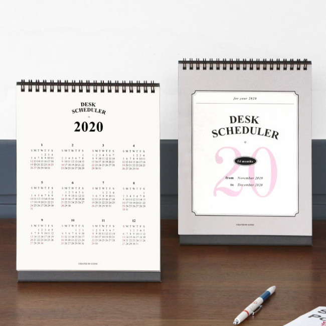 ICONIC 2020 Simple desk scheduler calendar