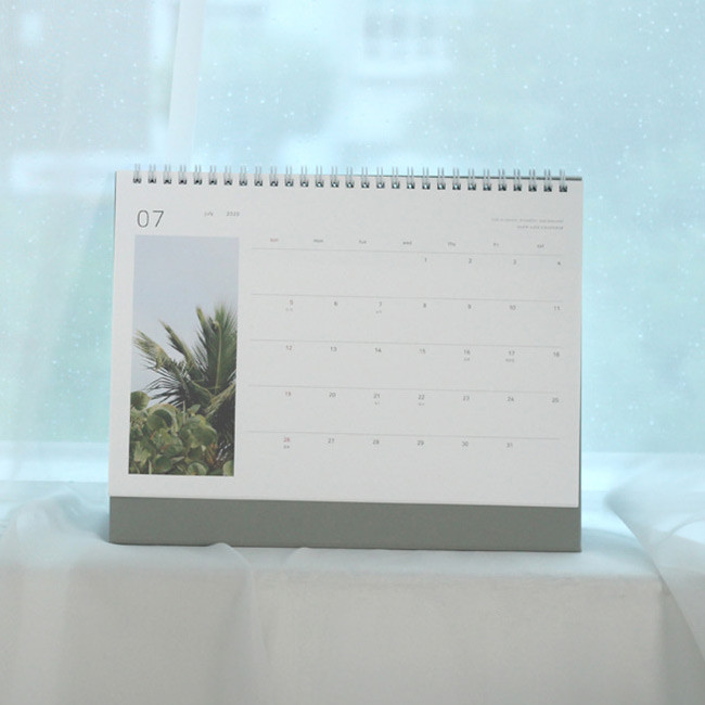 Dash and Dot 2020 Slow life wirebound desk calendar