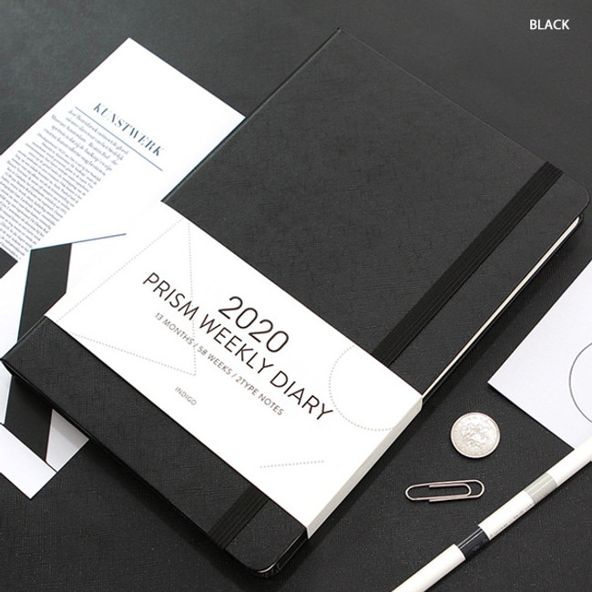 Black - Indigo 2020 Prism dated weekly planner notebook