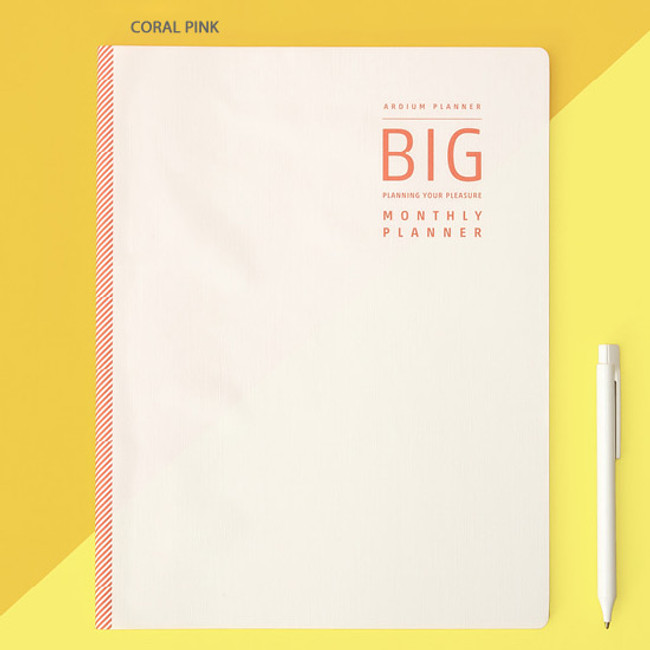 Coral pink - Ardium 2020 Big dated monthly planner scheduler