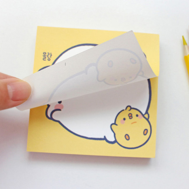 100gsm paper - Bookcodi Blooming day with Molang cute memo notepad