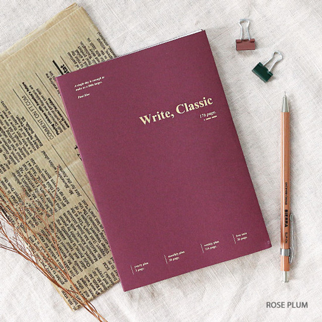 Rose plum - Wanna This 2020 Write classic dated weekly planner scheduler