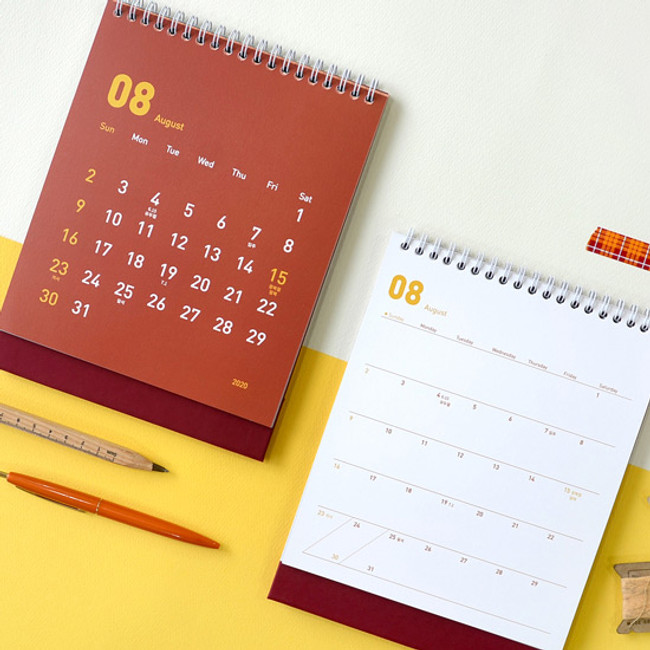 Calendar pages - Jam studio 2020 Welcome standing desk flip calendar