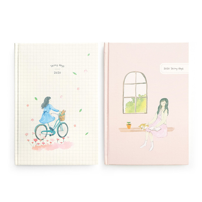 O-CHECK 2020 Shiny days hardcover dated weekly diary planner