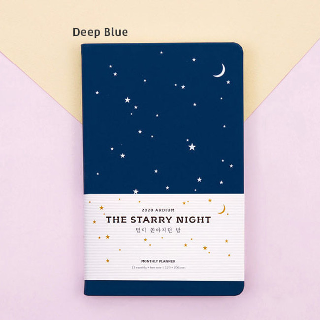 Deep blue - Ardium 2020 The starry night dated monthly diary planner