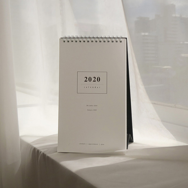 gyou 2020 a tous moments standing monthly desk calendar