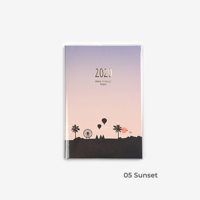 Sunset - 2020 Make it count today dated weekly planner diary