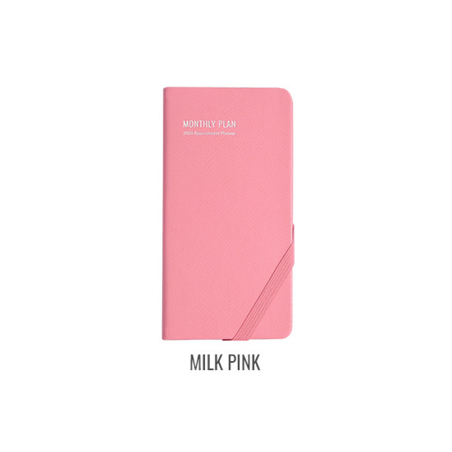 Milk pink - Monopoly 2020 Appointment small dated monthly planner