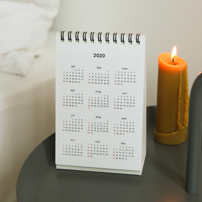Calendar - Dailylike 2020 Cute illustration small desk flip calendar