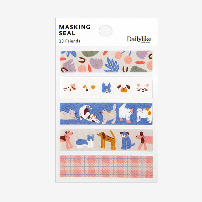 Dailylike Friends masking seal paper deco sticker set