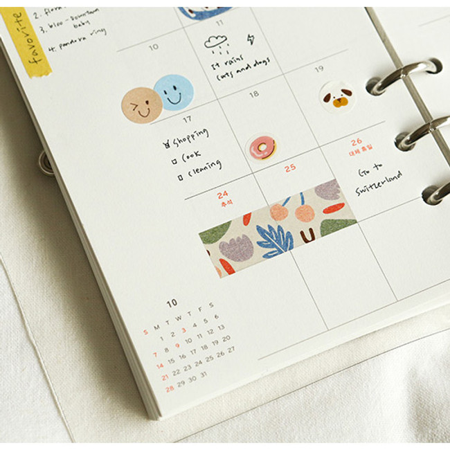 Usage example - Dailylike Friends masking seal paper deco sticker set