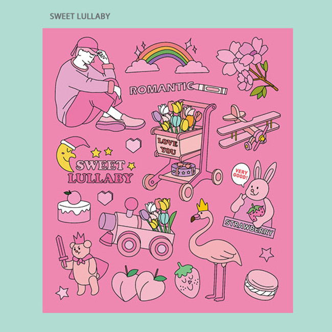Sweet lullaby - Ardium Pop illustration colorful point paper sticker ver3