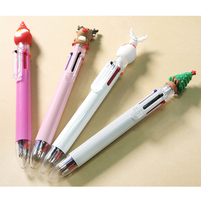 2young Christmas 6 colors 0.7mm ballpoint multi pen