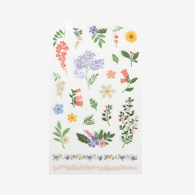 Dailylike Daily transparent deco cute sticker - Flower 2