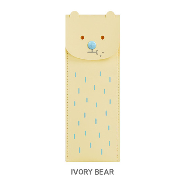 Ivory bear - Monopoly Toffeenut pen case with elastic band holder
