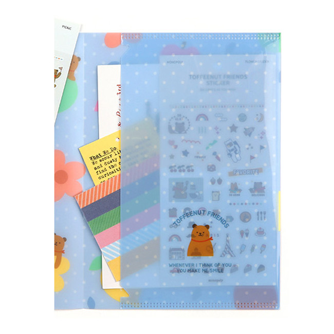 Right pocket - Monopoly Toffeenut friends PP document file folder