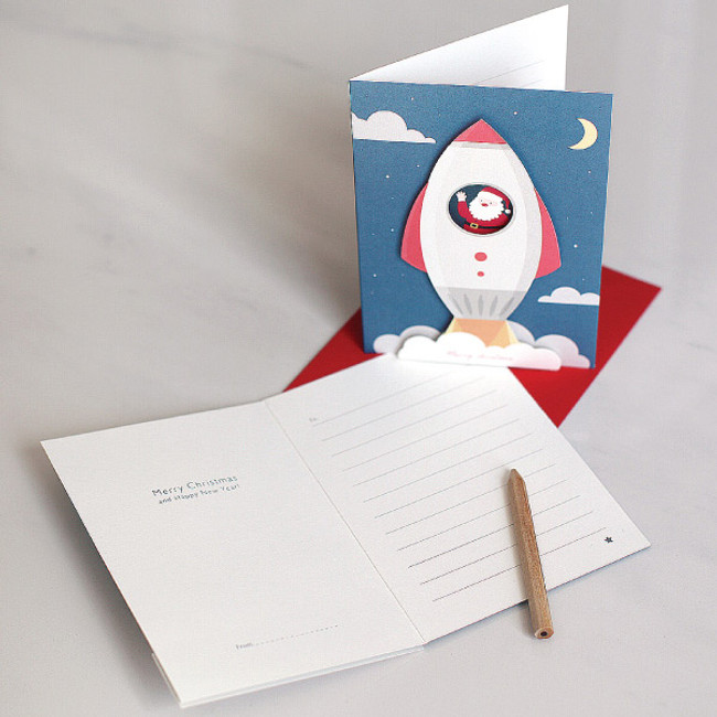 DBD Santa Christmas card with envelope