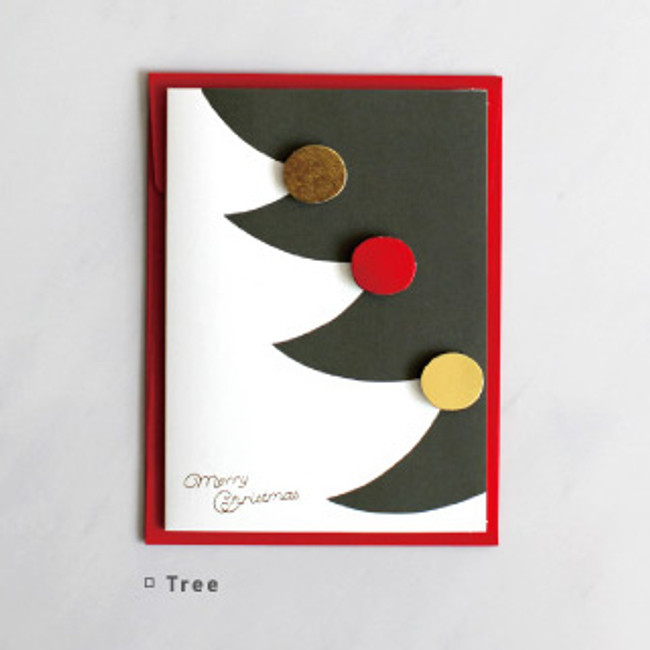 Tree - DBD Cute Christmas card with envelope