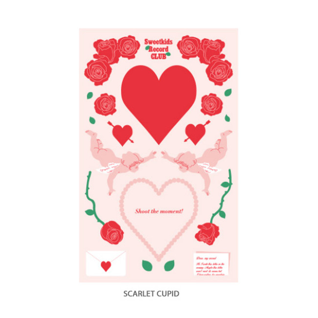 Scarlet cupid - After The Rain Heart room water resistant paper sticker