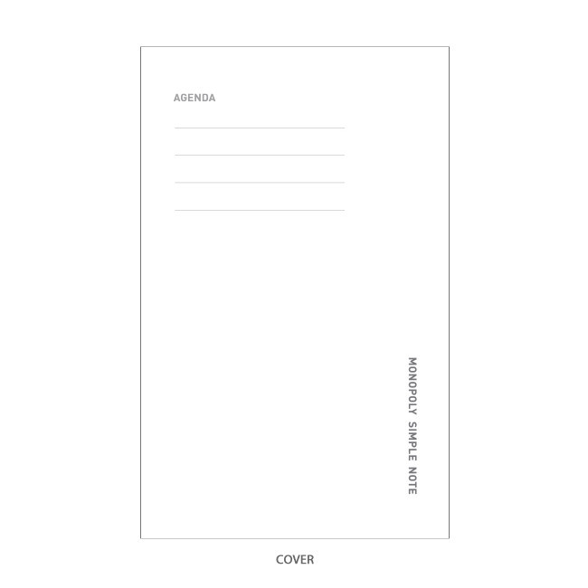 Cover - Monopoly Simple prestige small lined notebook