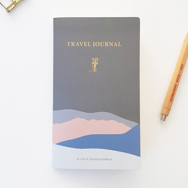 Gray - O-CHECK Travel planner journal notebook