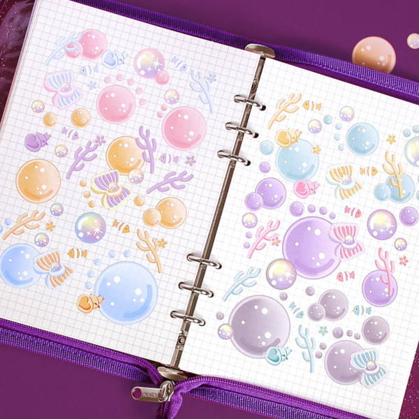 Background Ocean Removable Paper Sticker 01-06