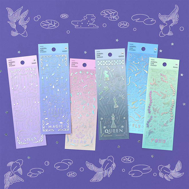 ICONIC Confetti glitter hologram removable sticker pack