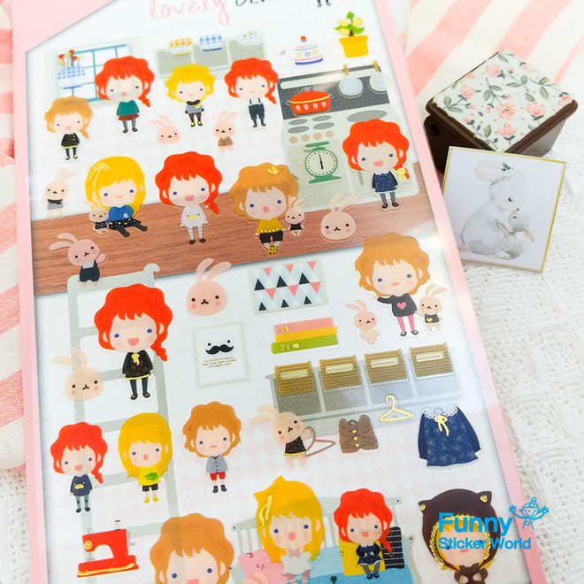 Funny Sticker World Lovely Clara PVC Clear Sticker