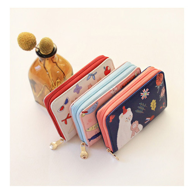 With Alice Rim zip around accordion card case holder - fallindesign